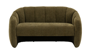 Green Fabric Sofa – Atella 2 Seater Moss Upholstered Sofa