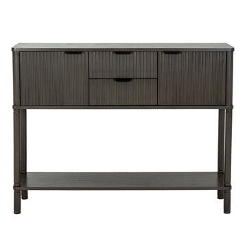 Reed 2 Drawer 2 Door Console – Natural Wood Storage