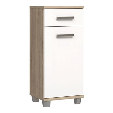 Veris Bathroom Cupboard with 1 Door & 1 Drawer in Multiple Finishes