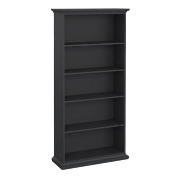 Paris Tall Bookcase in White & Matt Grey