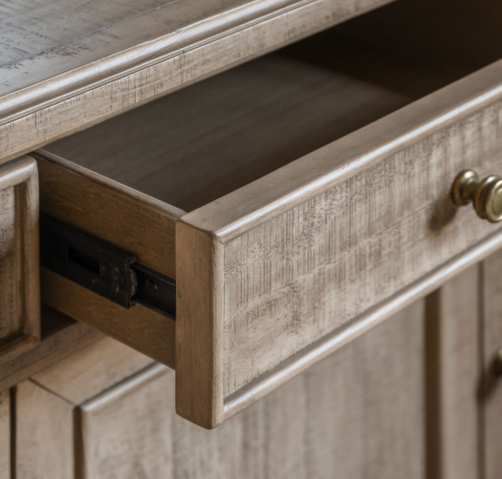 Vancouver Sideboard – Solid Wood Storage Cabinet with Doors & Drawers
