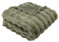 Raffles Sage Throw – Soft Textured Green Blanket