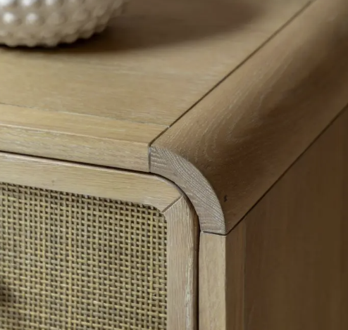 Bibury 3 Drawer Chest – Wooden Rattan Bedroom Storage