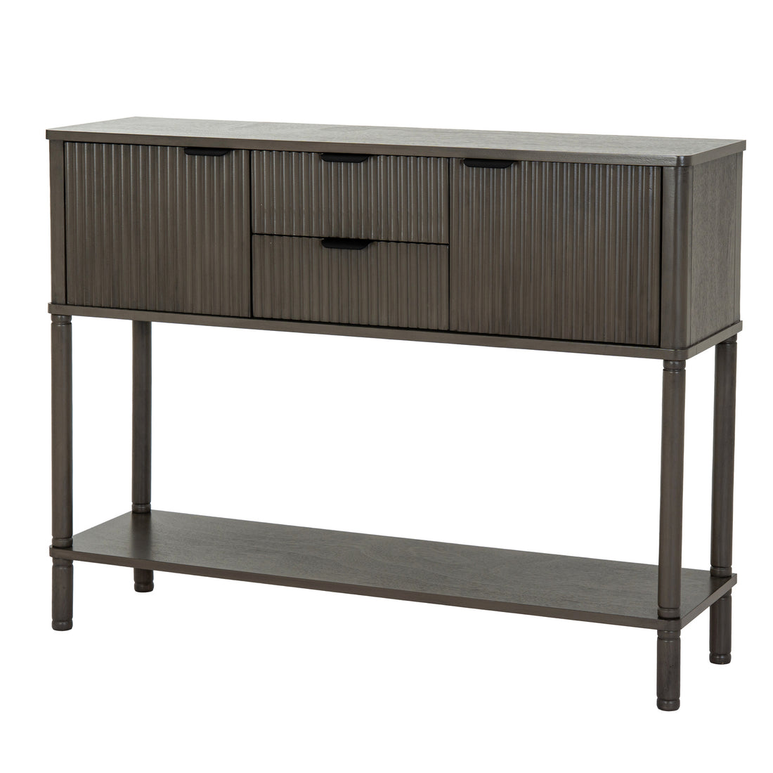 Reed 2 Drawer 2 Door Console – Natural Wood Storage