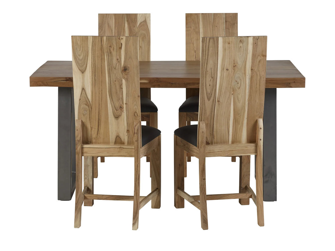 Acacia Wood Dining Chair Set – Dining Chairs Sold in Pairs