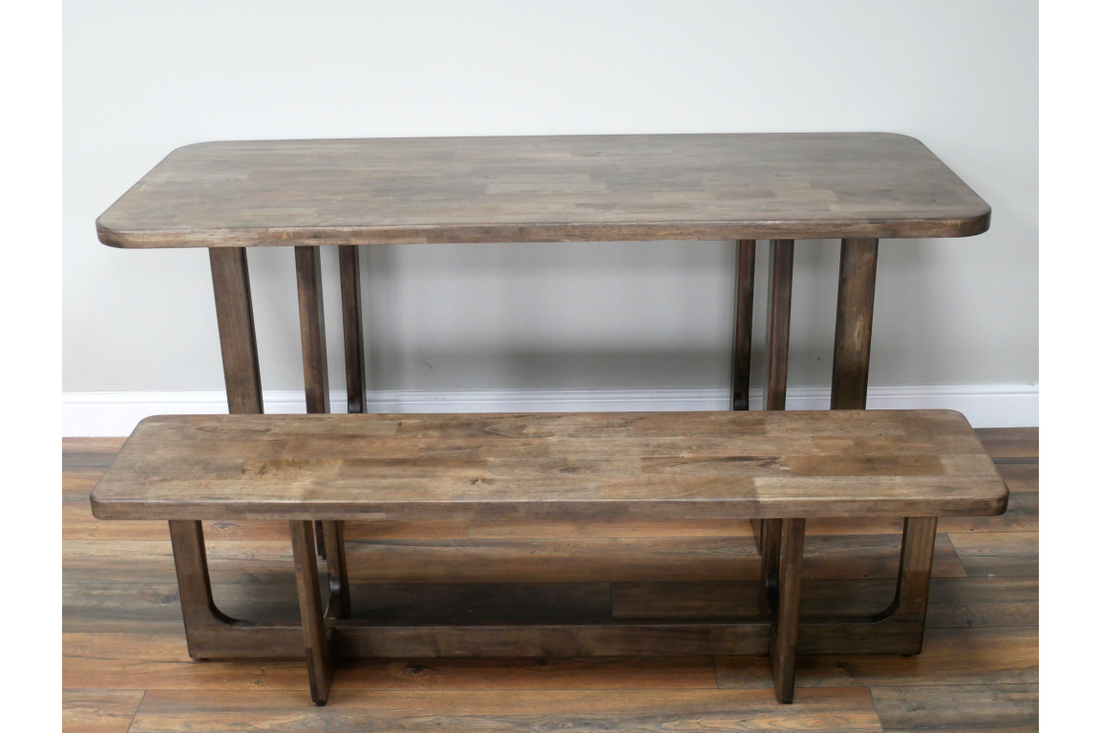 Wooden Top Dining Table – Sustainable Rubber Wood Dining Table