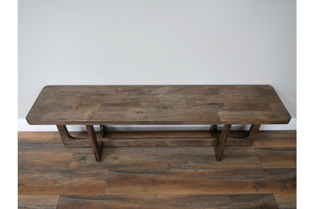 Rubber Wood Long Bench – Contemporary Wooden Seating Bench
