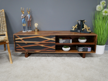 Sheesham Wood Low Side Table – Solid Wood Compact Occasional Table