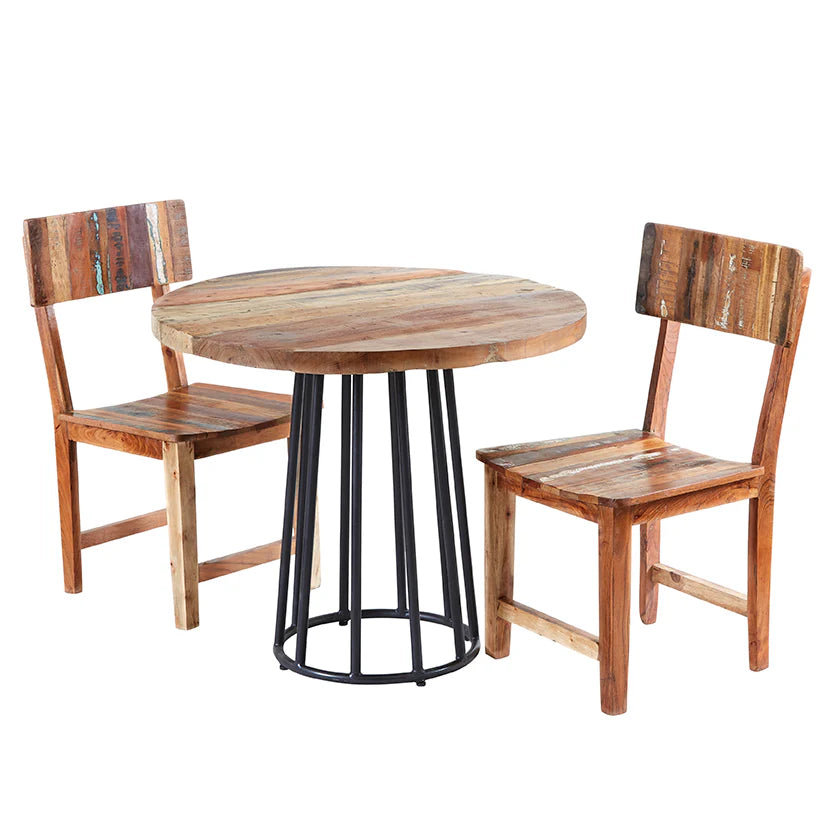 Coastal Round Dining Table – Solid Wood Circular Table