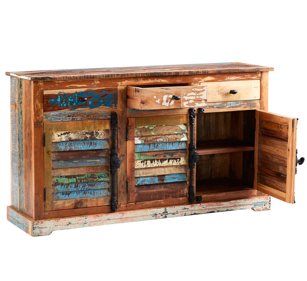 Coastal Large Sideboard – Solid Wood Storage Cabinet