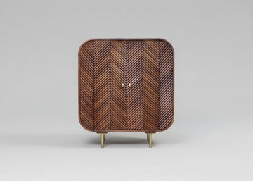 Sonar Wooden Layered Chevron 2 Door Cabinet