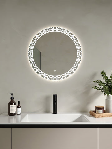 Halo LED Bathroom Mirror – Steam-Free & Modern Design
