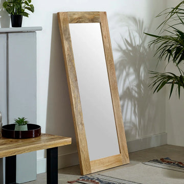 Surrey Solid Wood Frame Extra Long Mirror – Full Length Wall Mirror