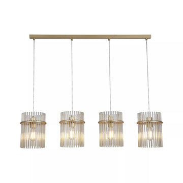 Swizzle 4 Light Bar Pendant – Metal with Decorative Rods