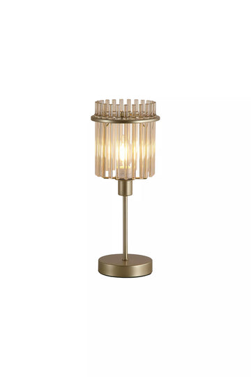 Swizzle Table Lamp – Metal with Decorative Rod Detail