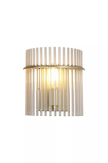 Swizzle Wall Light – Metal with Decorative Rod Detail