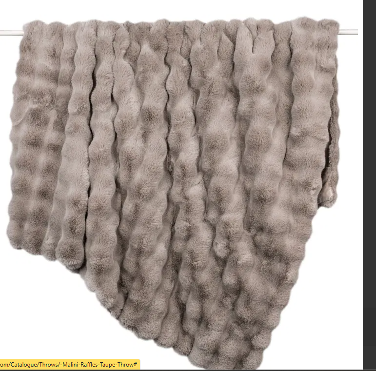Raffles Taupe Throw – Soft Textured Blanket