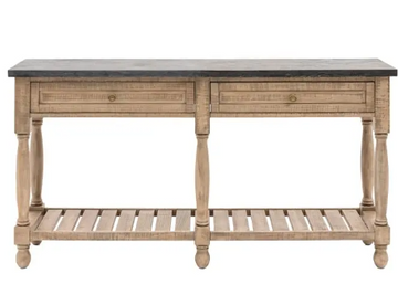 Vancouver 2 Drawer Console Table – Solid Wood Hallway Console with Drawers