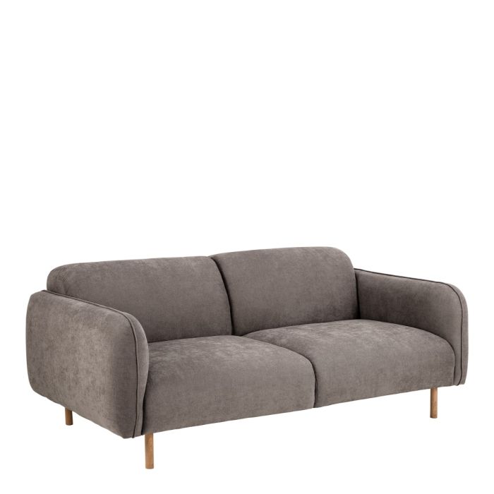 Westham 2.5 Seater Sofa – Dusty Brown Fabric & Oak Base