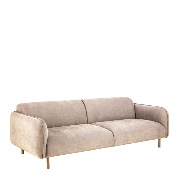 Westham 3 Seater Sofa – Fay Beige Fabric & Oak Base