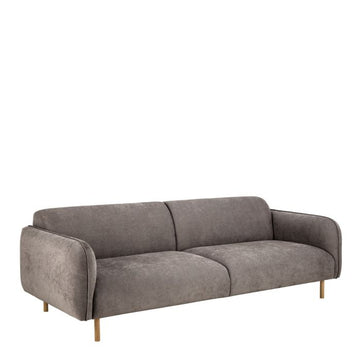 Westham 3 Seater Sofa – Dusty Brown Fabric & Oak Base
