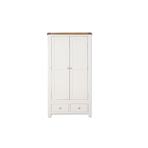 White 2 Door 2 Drawer Wardrobe – Bedroom Storage