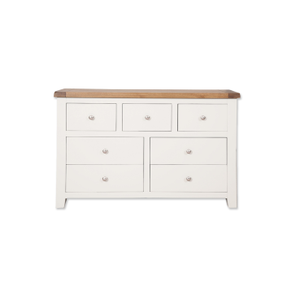 White 7 Drawer Wide Chest – Bedroom Storage Unit