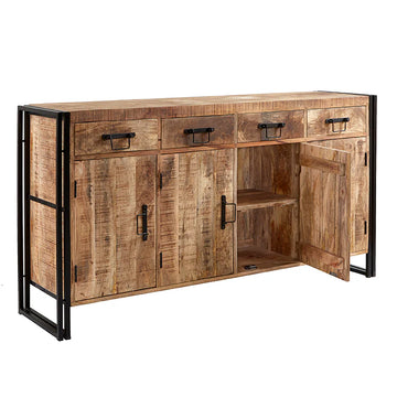 Cosmo Industrial Extra Large Sideboard – Wood & Metal Storage Cabinet