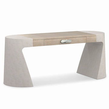 Prado Wood & Concrete Desk with USB Ports and Power Outlet