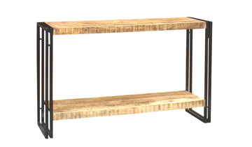 Cosmo Industrial Console Table – Wood & Metal Hallway Table
