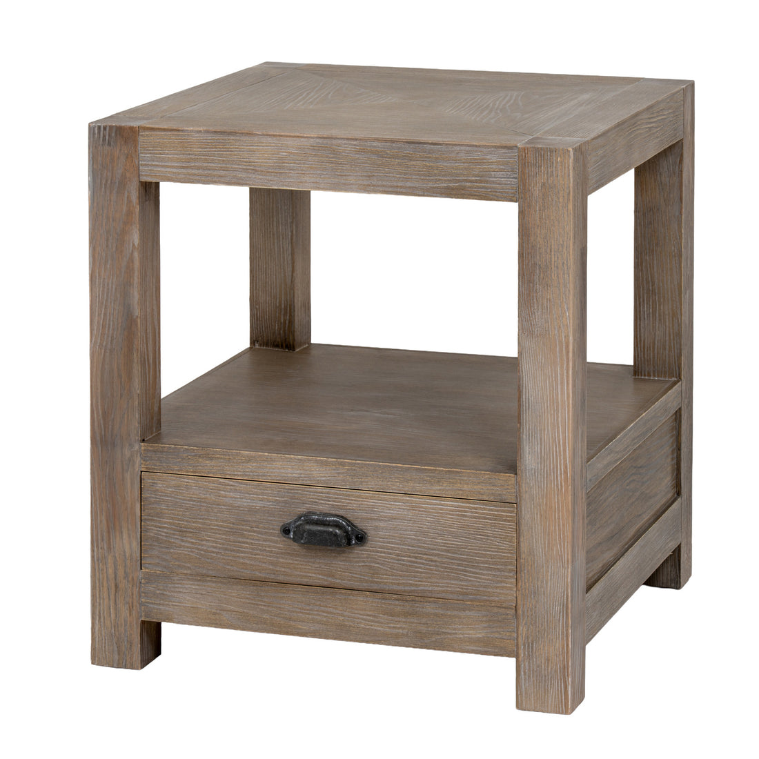 Haldon 1 Drawer Side Table with Shelf – Wooden Storage