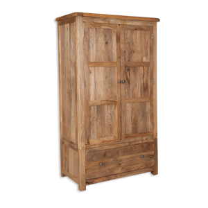 2 Door Wardrobe – Odisha Wooden Bedroom Storage Cabinet