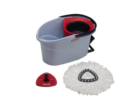 Ultra-Spin Kit Red - Bucket Spinner, Frame & Mop Head